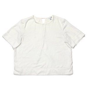 14th & Union Womens Size XL White Short Sleeve Scoop Neck Pull On Blouse